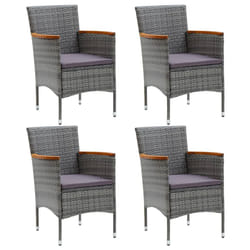 VidaXL 310567 chaise d'extérieur Terrace Siège rembourré Bois d'acacia, Polyester, Polyuréthane, Acier Gris