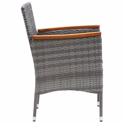 VidaXL 310567 chaise d'extérieur Terrace Siège rembourré Bois d'acacia, Polyester, Polyuréthane, Acier Gris - Vue supplémentaire 4