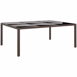 Dotée d'un design élégant, cette table de jardin avec dessus en verre deviendra le point central de votre jardin et de votre  ...