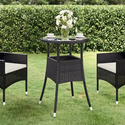 VidaXL 310598 table de jardin Noir