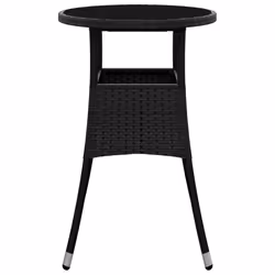 VidaXL 310598 table de jardin Noir