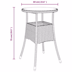 VidaXL 310598 table de jardin Noir - Vue supplémentaire 6