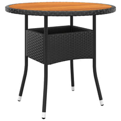 VidaXL 310608 table de jardin Noir
