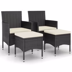 VidaXL 310610, Terrace, Siège rembourré, Polyester, Polyuréthane, Acier, Crème, Blanc, 530 mm, 580 mm