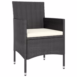 VidaXL 310610 chaise d'extérieur Terrace Siège rembourré Polyester, Polyuréthane, Acier Crème, Blanc
