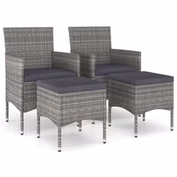 VidaXL 310611, Terrace, Siège rembourré, Polyester, Polyuréthane, Acier, Crème, Blanc, 530 mm, 580 mm