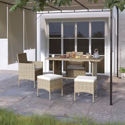 VidaXL 310612 chaise d'extérieur Terrace Siège rembourré Polyester, Polyuréthane, Acier Crème, Blanc