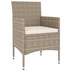 VidaXL 310612 chaise d'extérieur Terrace Siège rembourré Polyester, Polyuréthane, Acier Crème, Blanc