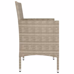 VidaXL 310612 chaise d'extérieur Terrace Siège rembourré Polyester, Polyuréthane, Acier Crème, Blanc - Vue supplémentaire 5