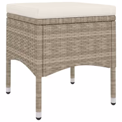 VidaXL 310612 chaise d'extérieur Terrace Siège rembourré Polyester, Polyuréthane, Acier Crème, Blanc - Vue supplémentaire 7