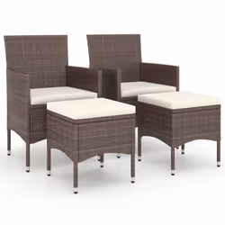 VidaXL 310613, Terrace, Siège rembourré, Polyester, Polyuréthane, Acier, Crème, Blanc, 530 mm, 580 mm