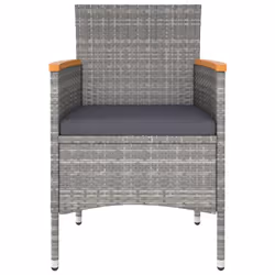 VidaXL 310615 chaise d'extérieur Terrace Siège rembourré Bois d'acacia, Polyester, Polyuréthane, Acier Gris - Vue supplémentaire 4
