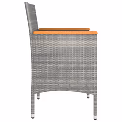 VidaXL 310615 chaise d'extérieur Terrace Siège rembourré Bois d'acacia, Polyester, Polyuréthane, Acier Gris - Vue supplémentaire 5