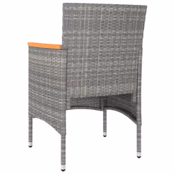 VidaXL 310615 chaise d'extérieur Terrace Siège rembourré Bois d'acacia, Polyester, Polyuréthane, Acier Gris - Vue supplémentaire 6