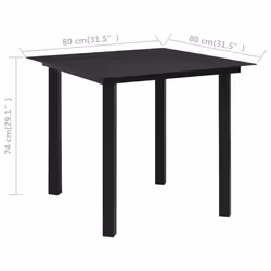 VidaXL 312161 table de jardin Noir - Vue supplémentaire 4