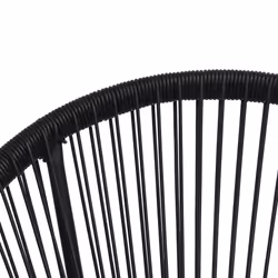 VidaXL 312164 chaise d'extérieur Terrace Polyvinyl chloride (PVC), Rotin, Acier Noir - Vue supplémentaire 6