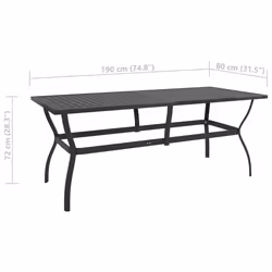 VidaXL 312170 table de jardin Anthracite - Vue supplémentaire 6