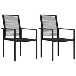 VidaXL 312171 chaise d'extérieur Terrace Polyuréthane, Acier Noir