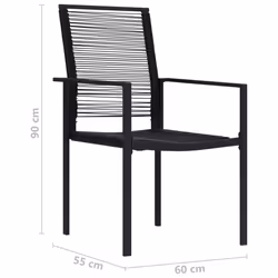 VidaXL 312171 chaise d'extérieur Terrace Polyuréthane, Acier Noir - Vue supplémentaire 8