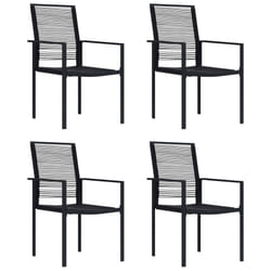VidaXL 312172 chaise d'extérieur Terrace Polyuréthane, Acier Noir