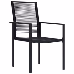 VidaXL 312172 chaise d'extérieur Terrace Polyuréthane, Acier Noir