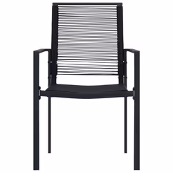 VidaXL 312172 chaise d'extérieur Terrace Polyuréthane, Acier Noir