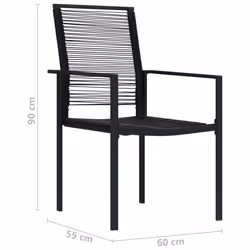 VidaXL 312172 chaise d'extérieur Terrace Polyuréthane, Acier Noir - Vue supplémentaire 8