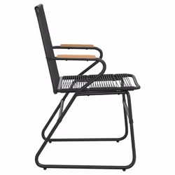 VidaXL 312173 chaise d'extérieur Terrace Polyvinyl chloride (PVC), Acier, Teck - Vue supplémentaire 5