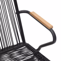 VidaXL 312173 chaise d'extérieur Terrace Polyvinyl chloride (PVC), Acier, Teck - Vue supplémentaire 7