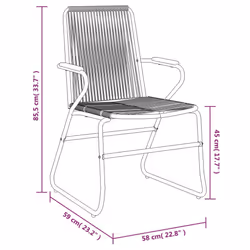 VidaXL 312173 chaise d'extérieur Terrace Polyvinyl chloride (PVC), Acier, Teck - Vue supplémentaire 8
