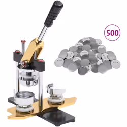 Transformez vos photos et slogans préférés en badges avec cette machine à badges. Ces machines à boutons peuvent produire dif ...