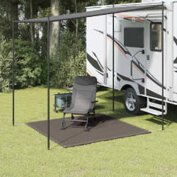 vidaXL Tapis de tente 250x250 cm Anthracite PEHD