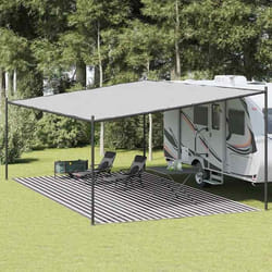 vidaXL Tapis de tente anthracite et blanc 400x700 cm PEHD 310834