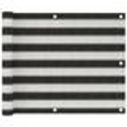 vidaXL Écran de balcon PEHD 75x300 cm Anthracite et blanc - TU