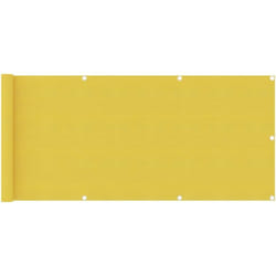 vidaXL Écran de balcon Jaune 75x500 cm PEHD