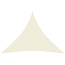 vidaXL Voile d'ombrage 160 g/m² Crème 3x3x3 m PEHD - TU