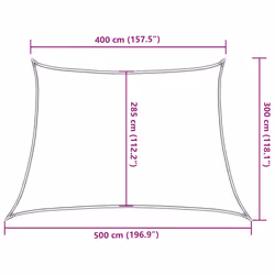 Voile D'Ombrage 160 G/m² Trapèze Terre Cuite 4/5x3 M Pehd Vidaxl - Vue supplémentaire 2