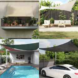 VIDAXL Voile d'ombrage rectangulaire - Taupe