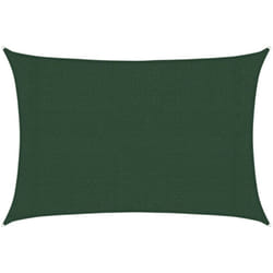 vidaXL Voile d'ombrage 160 g/m² Vert foncé 3x4,5 m PEHD - TU