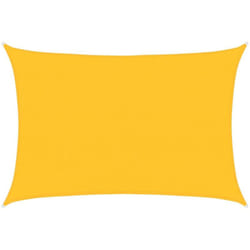 Voile d'ombrage 160 g/m² rectangulaire jaune 4x6 m PEHD vidaXL