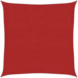 vidaXL Voile d'ombrage 160 g/m² Rouge 2,5x2,5 m PEHD