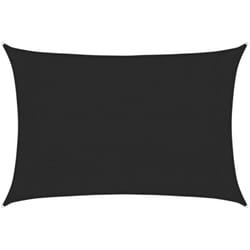 vidaXL Voile d'ombrage 160 g/m² Noir 3x5 m PEHD