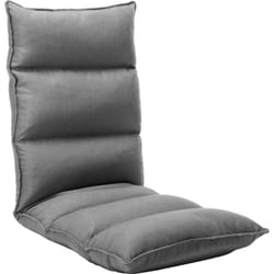 Vidaxl - Chaise pliable de sol Gris clair Tissu