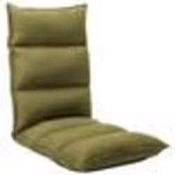 vidaXL Chaise pliable de sol Vert Tissu - TU