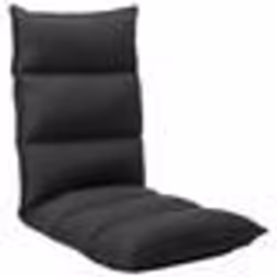 vidaXL Chaise pliable de sol Noir Tissu - TU