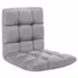 vidaXL Chaise pliable de sol Gris clair Microfibre - TU