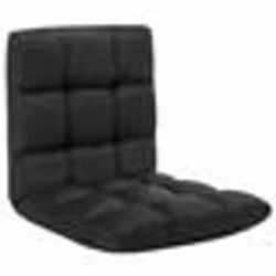 vidaXL Chaise pliable de sol Noir Microfibre - TU