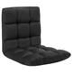 vidaXL Chaise pliable de sol Noir Microfibre - TU