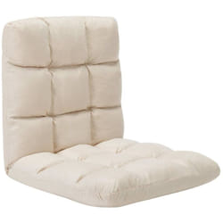 Vidaxl - Chaise pliable de sol Crème Microfibre