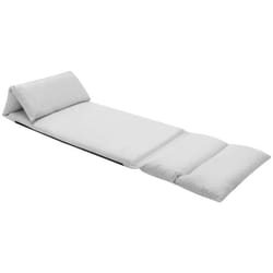 Vidaxl - Chaise de pont d'un sol pliant en microfibre rembourré de différentes couleurs Couleur : Gris clair